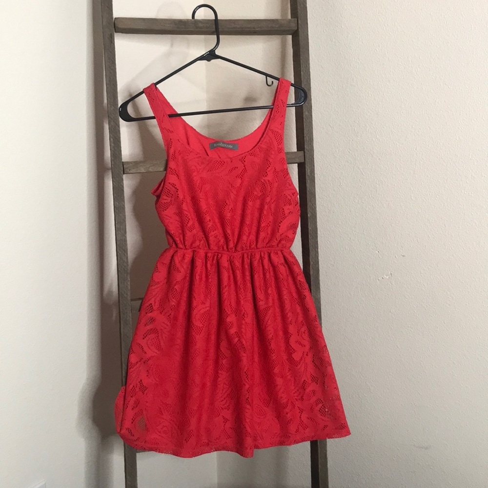 Orange flip dress